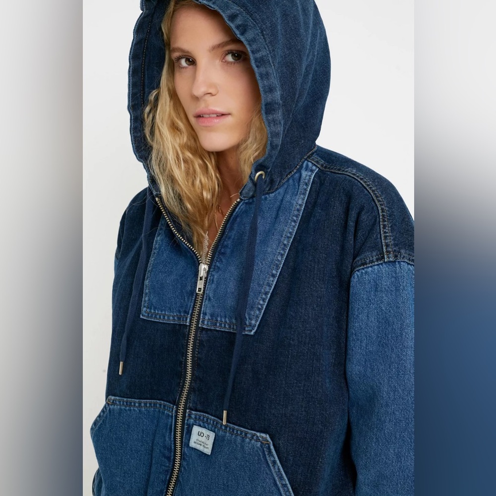 New Bdg Patchwork Denim Hooded Jacket - image 2